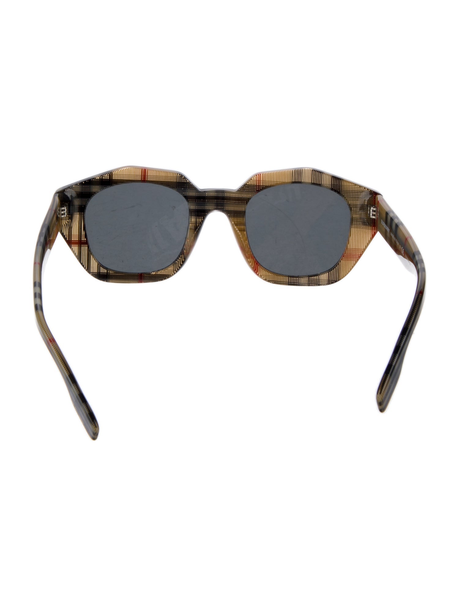 Burberry Nova Check Pattern Square Sunglasses