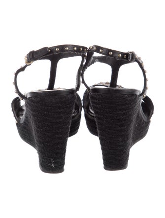 Burberry Leather Studded Accents Espadrilles