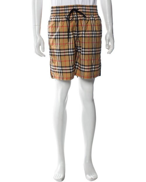 Burberry House Check Pattern Flat Front Shorts