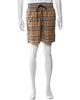 Burberry House Check Pattern Flat Front Shorts