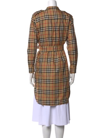 Burberry Plaid Print Knee-Length Dress