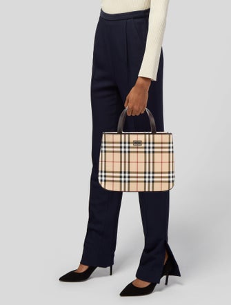 Burberry Nova Check Top Handle Bag
