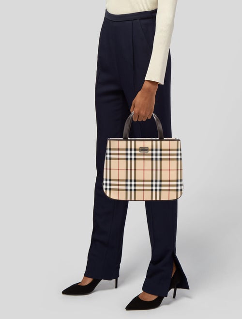 Burberry Nova Check Top Handle Bag