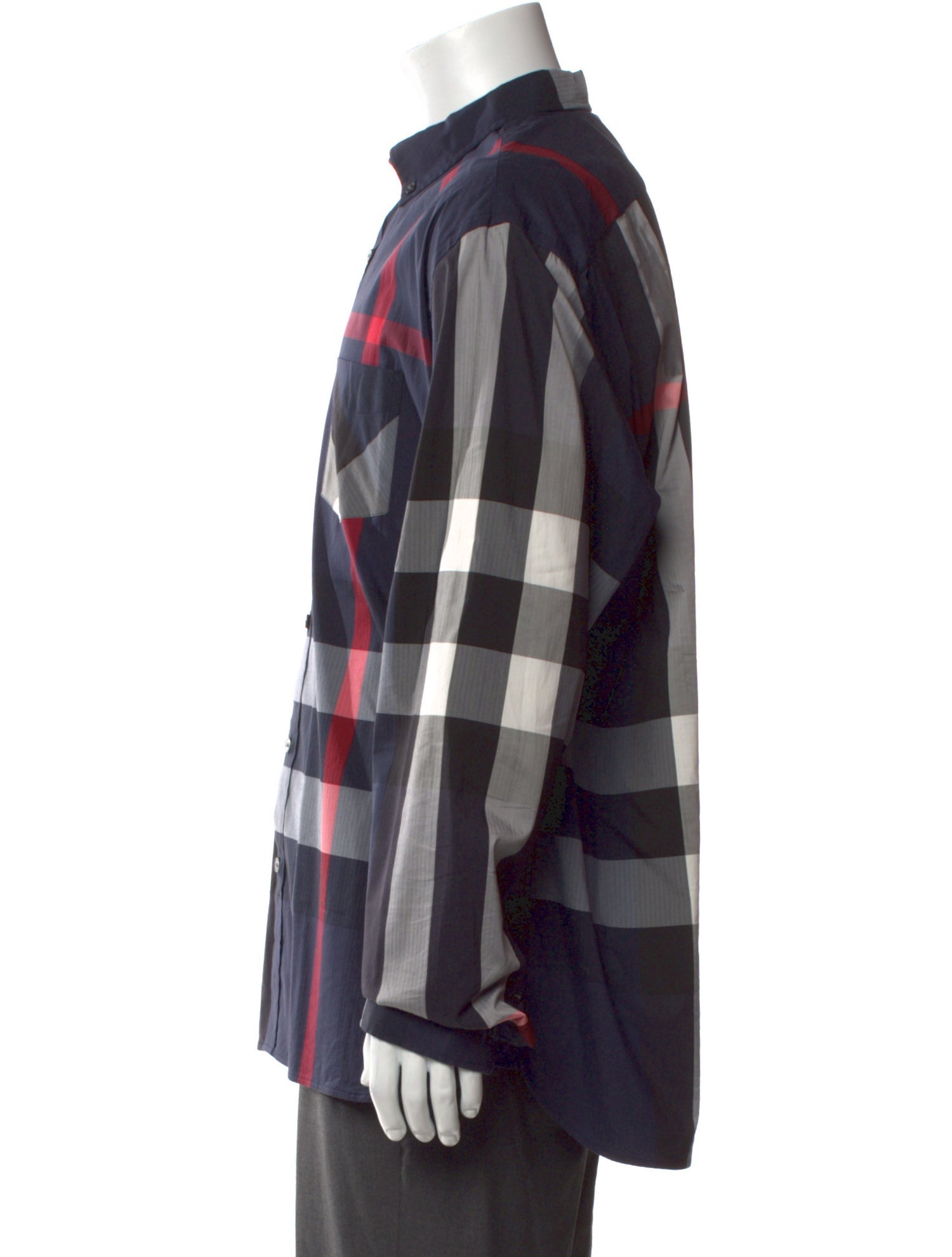 Burberry Exploded Check Pattern Long Sleeve Shirt