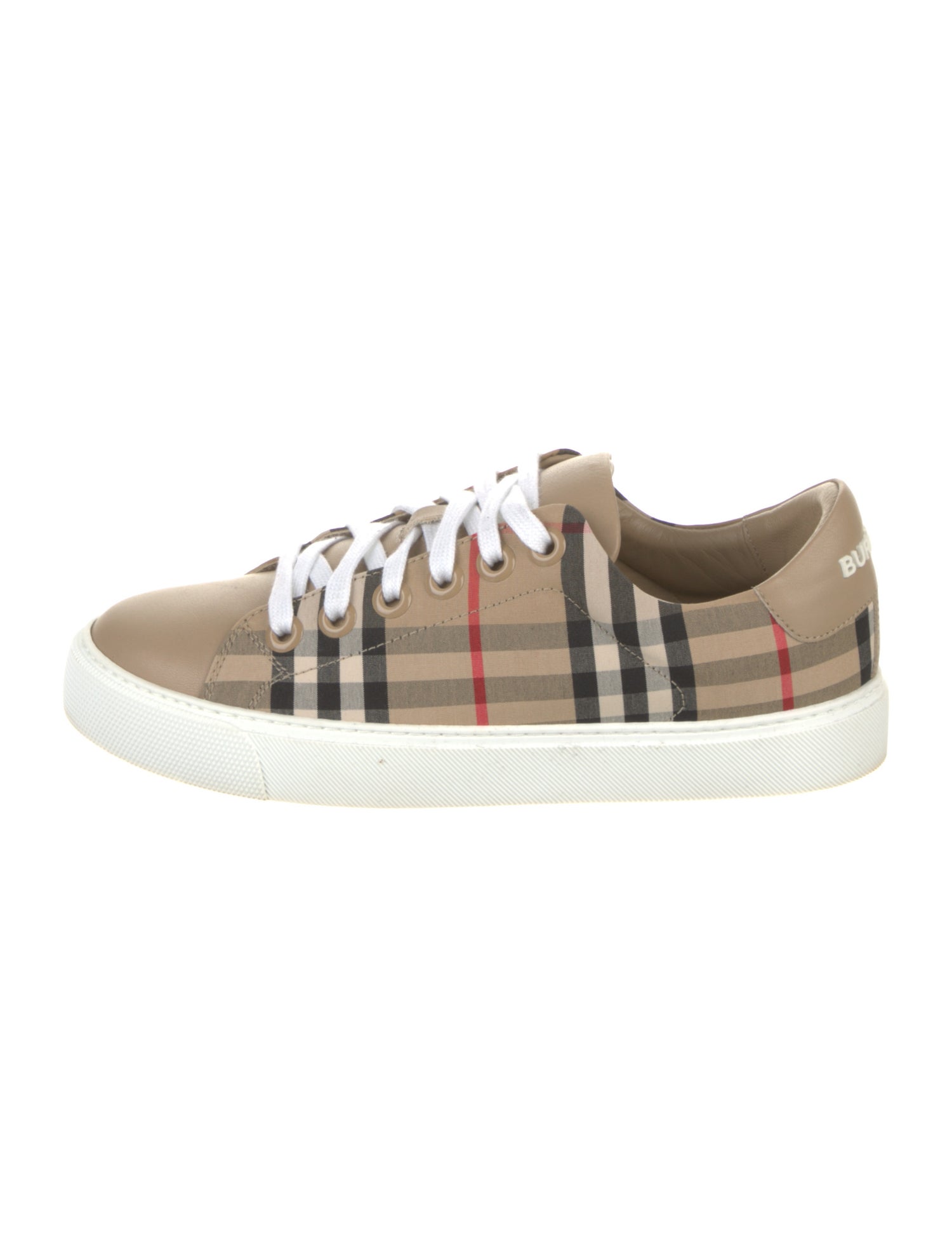 Burberry Nova Check Pattern Canvas Sneakers