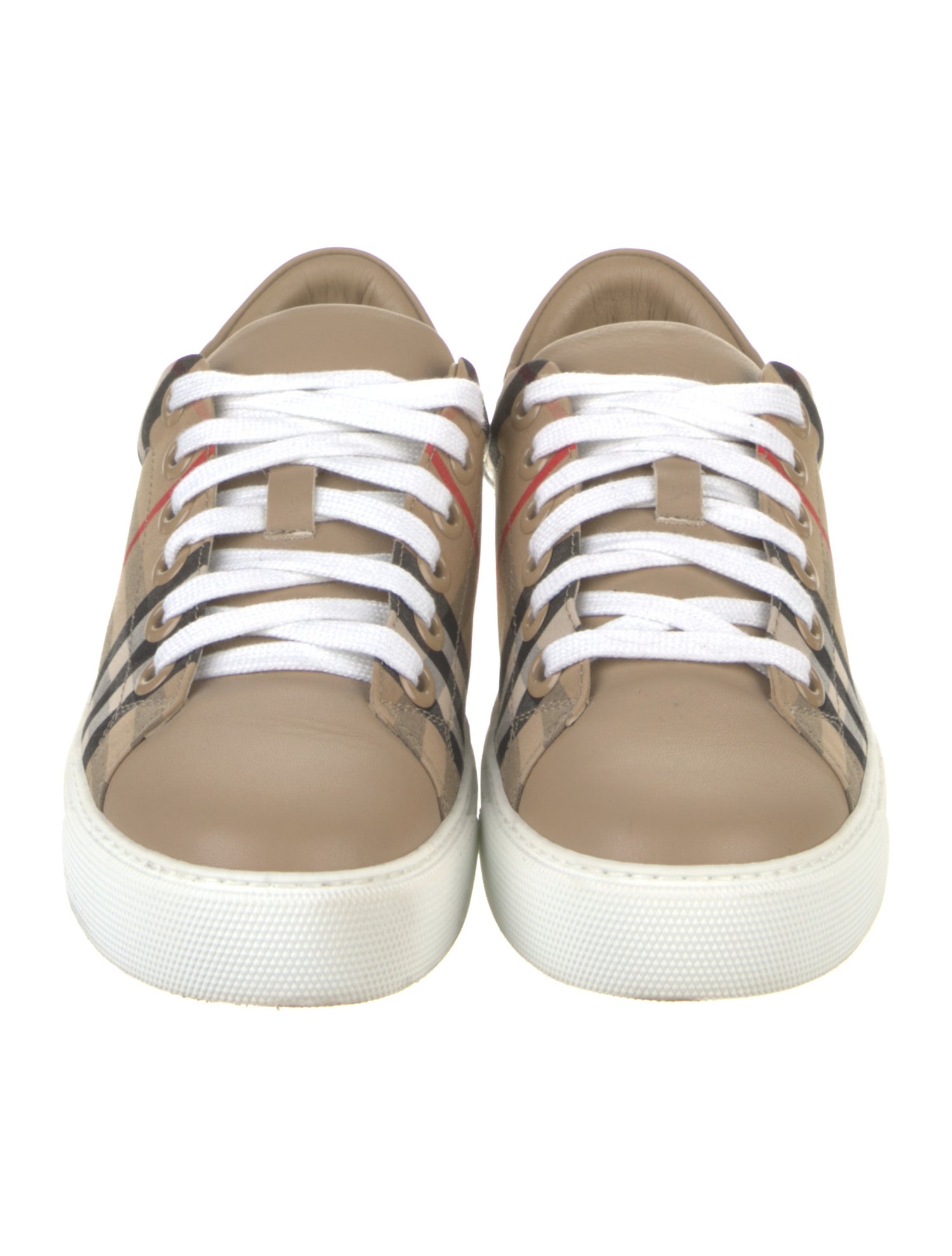 Burberry Nova Check Pattern Canvas Sneakers