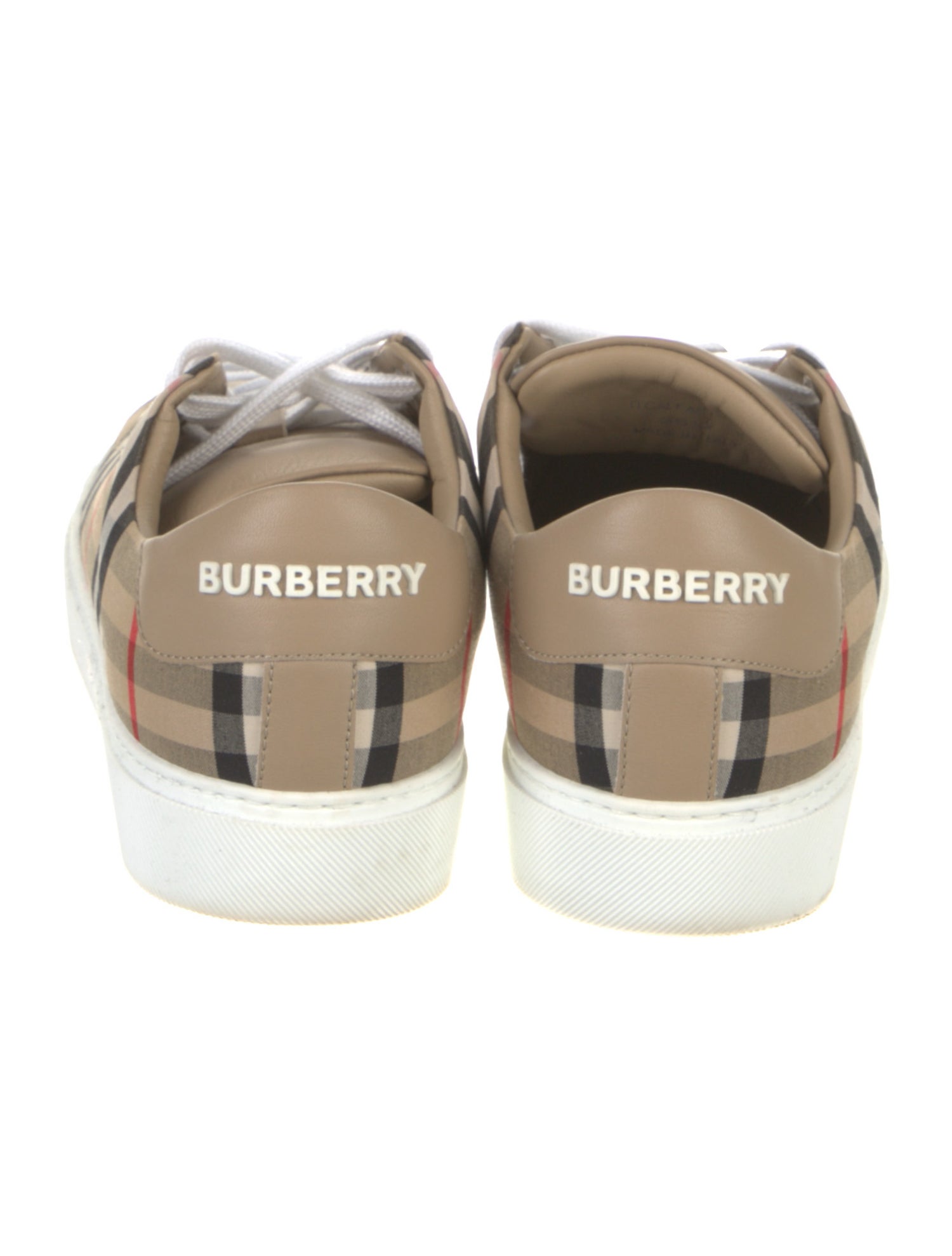 Burberry Nova Check Pattern Canvas Sneakers