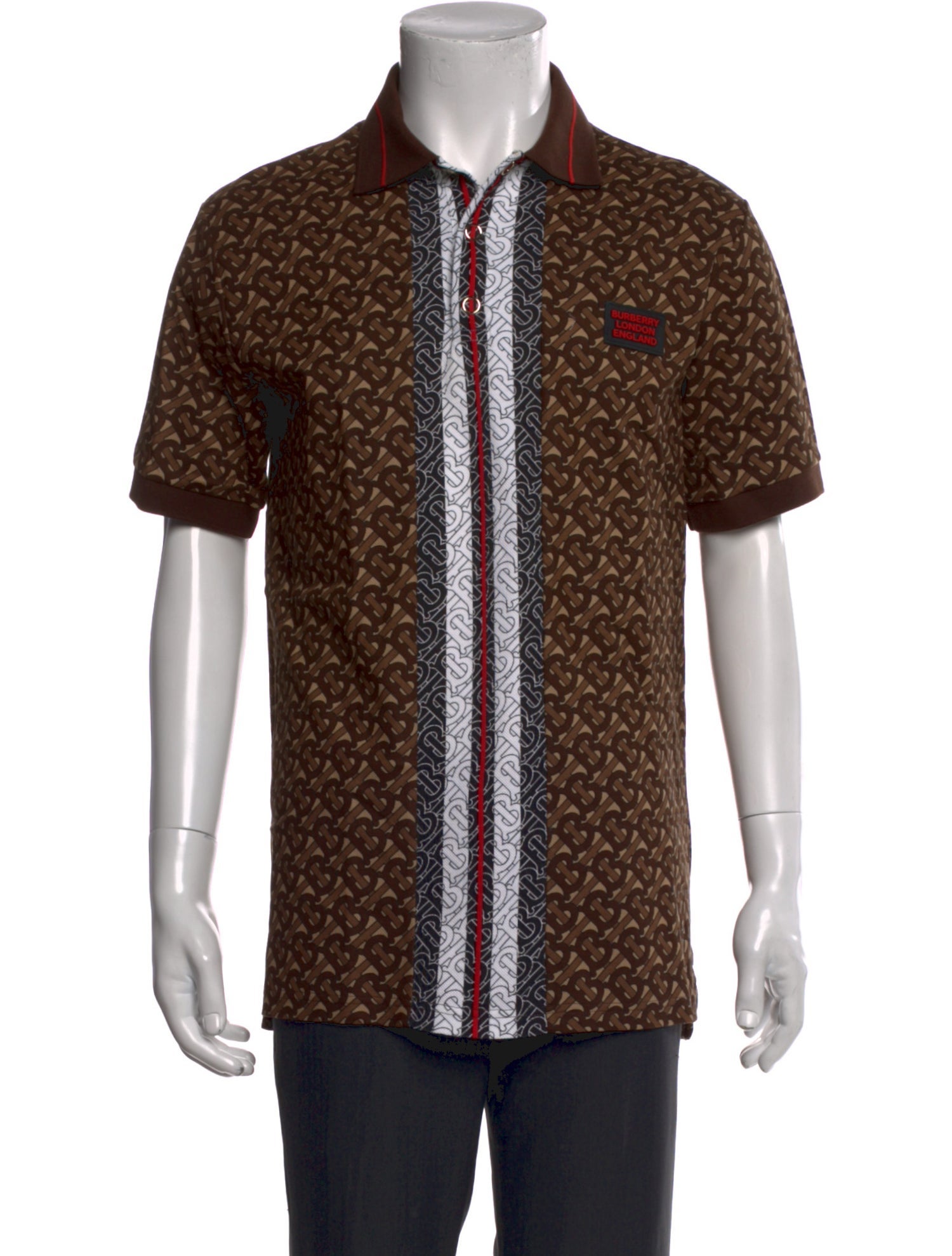 Burberry TB Monogram Printed Polo Shirt