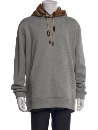 Burberry House Check Pattern Crew Neck Hoodie