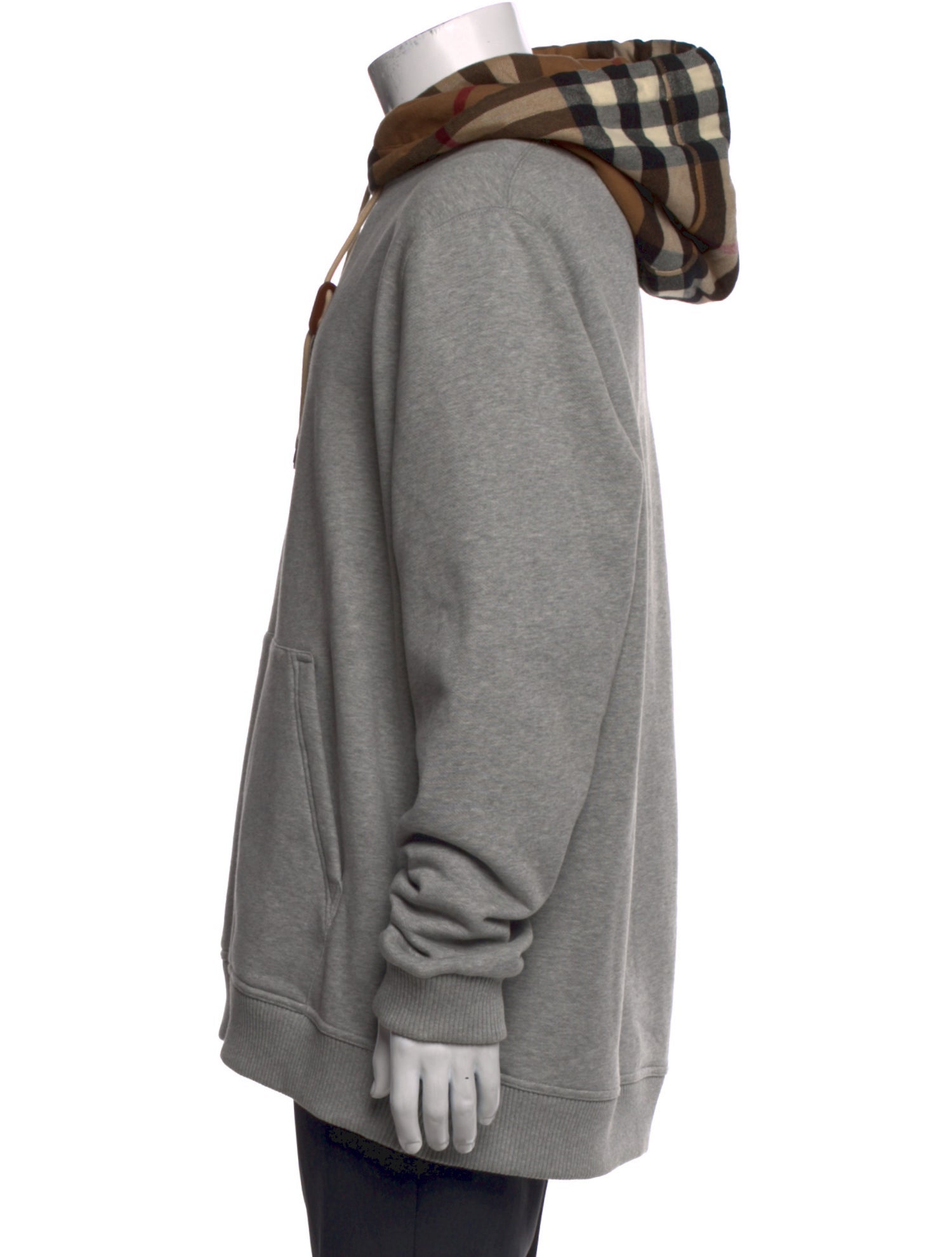 Burberry House Check Pattern Crew Neck Hoodie