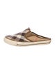 Burberry Canvas Plaid Print Mules