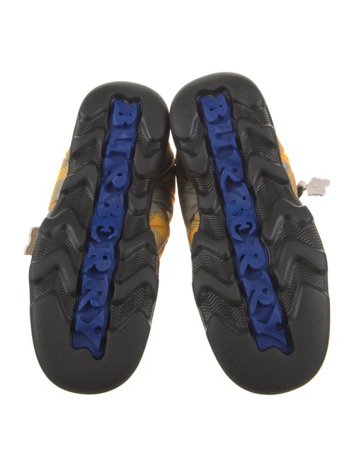 Burberry Nylon Plaid Print Hiking Boots