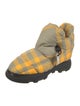 Burberry Nylon Plaid Print Hiking Boots