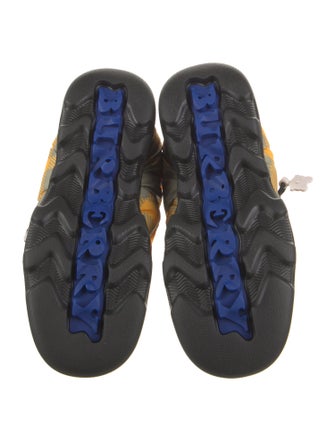 Burberry Nylon Plaid Print Hiking Boots