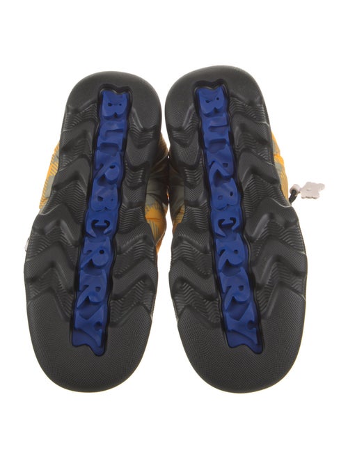 Burberry Nylon Plaid Print Hiking Boots