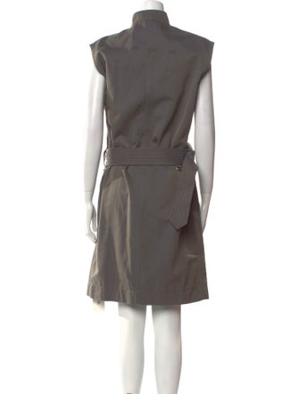 Burberry Mock Neck Knee-Length Dress