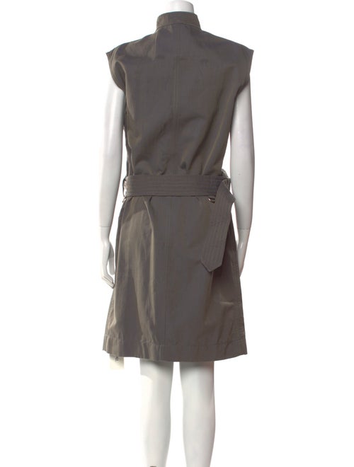 Burberry Mock Neck Knee-Length Dress