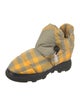 Burberry Nylon Plaid Print Hiking Boots