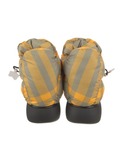Burberry Nylon Plaid Print Hiking Boots