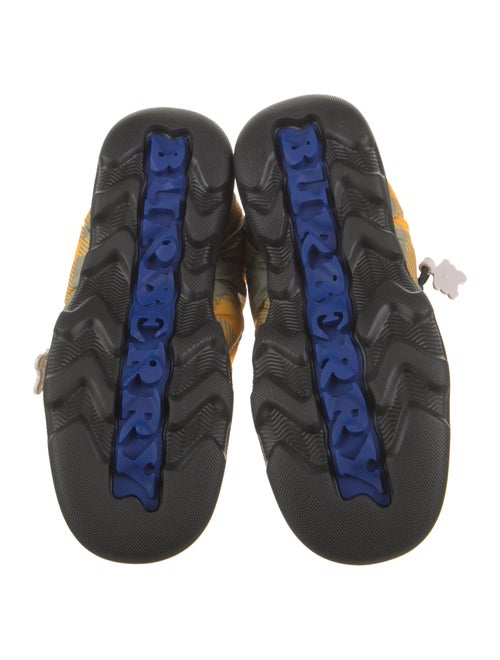 Burberry Nylon Plaid Print Hiking Boots