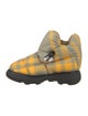 Burberry Nylon Plaid Print Hiking Boots