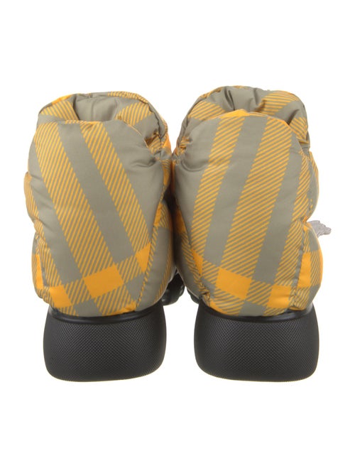 Burberry Nylon Plaid Print Hiking Boots
