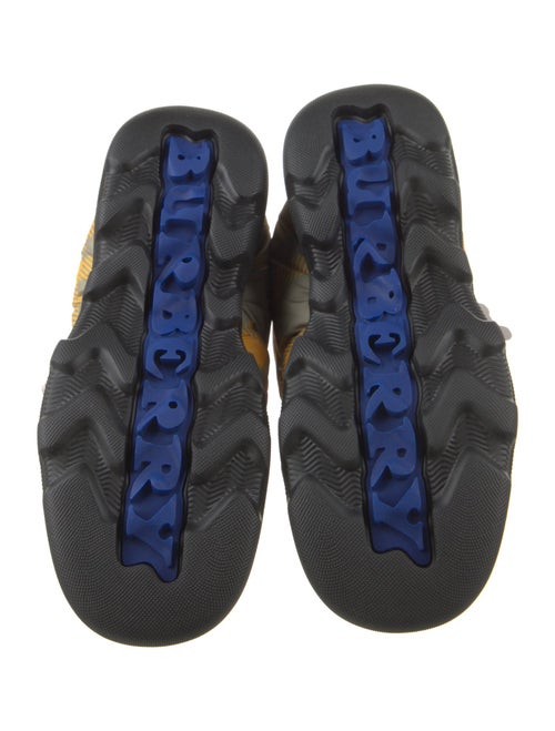 Burberry Nylon Plaid Print Hiking Boots