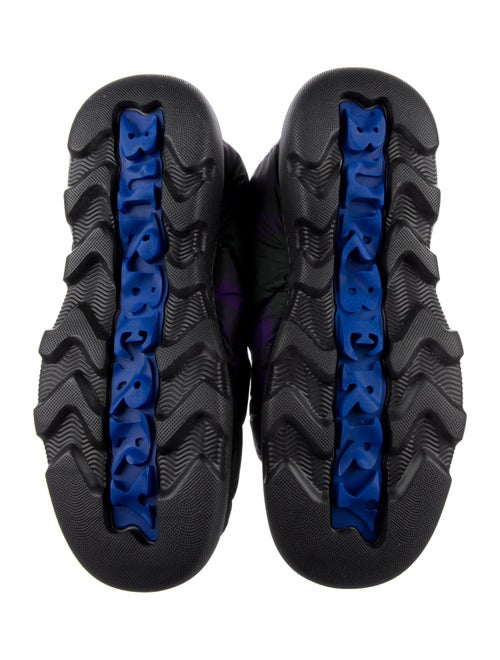 Burberry Nylon Plaid Print Boots