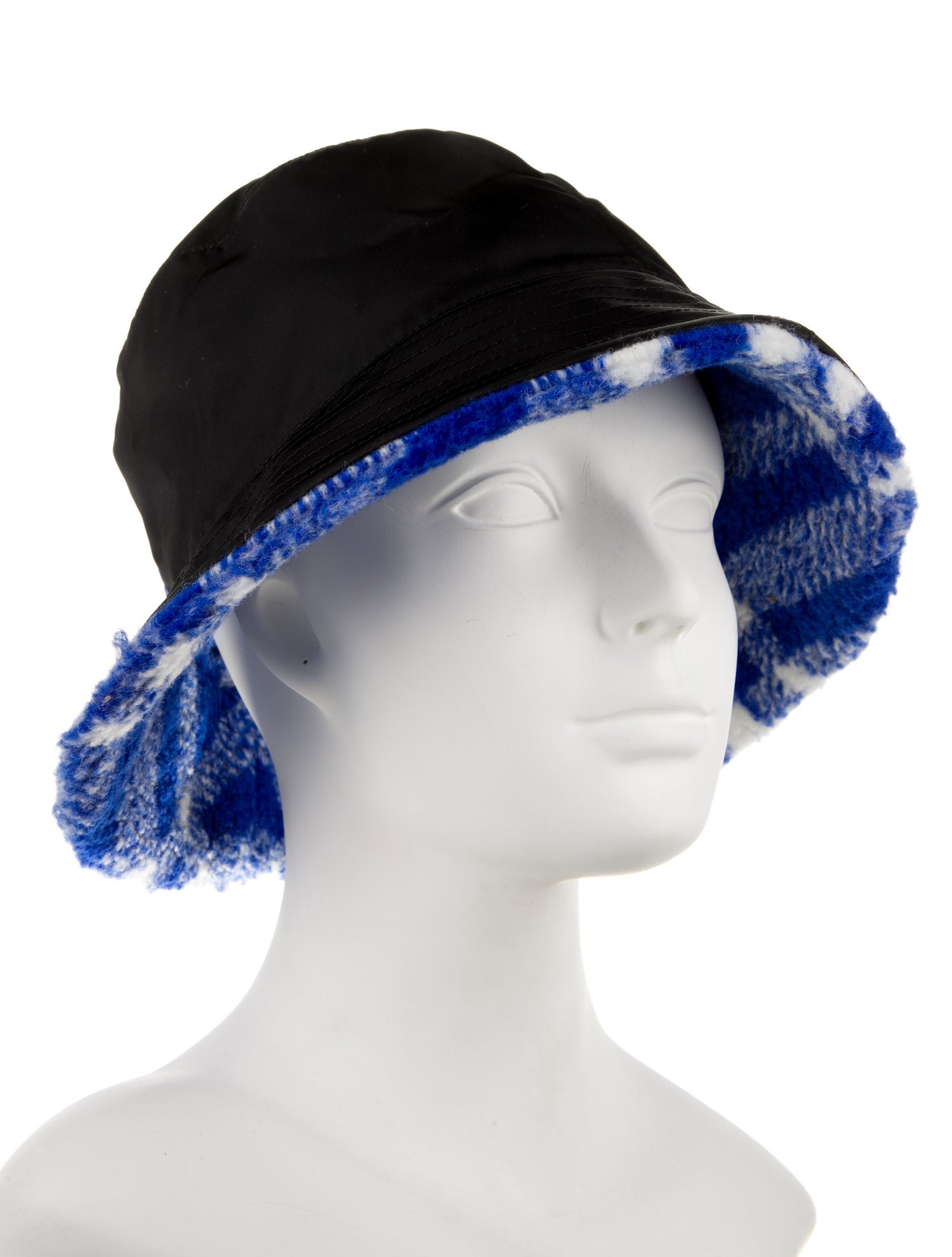 Burberry Reversible Fleece Check Bucket Hat w/Tags