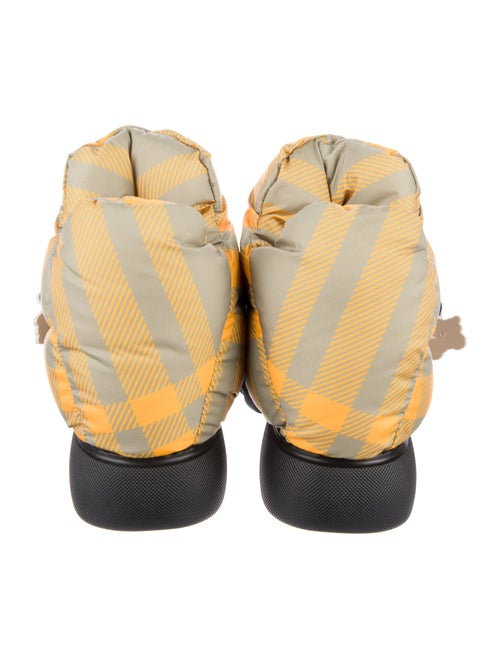 Burberry Nylon Plaid Print Hiking Boots