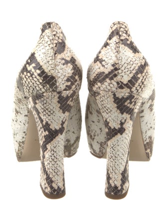 Burberry Embossed Leather Animal Print Pumps