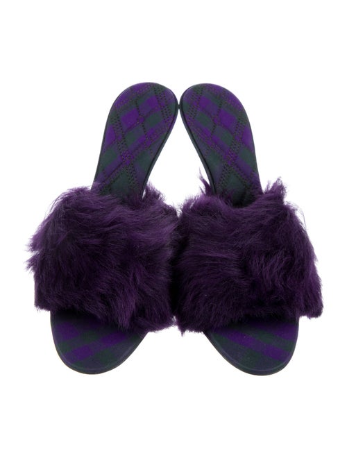 Burberry Faux Fur Slides