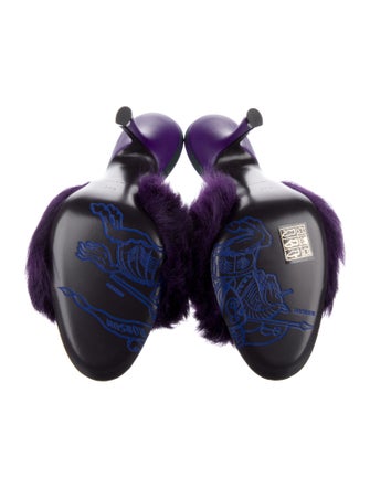 Burberry Faux Fur Slides