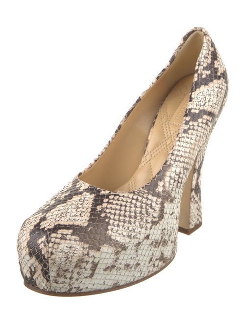 Burberry Embossed Leather Animal Print Pumps