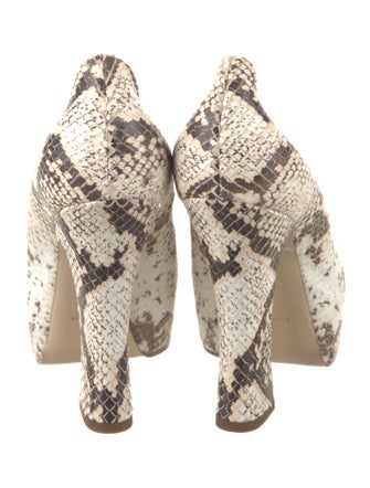 Burberry Embossed Leather Animal Print Pumps