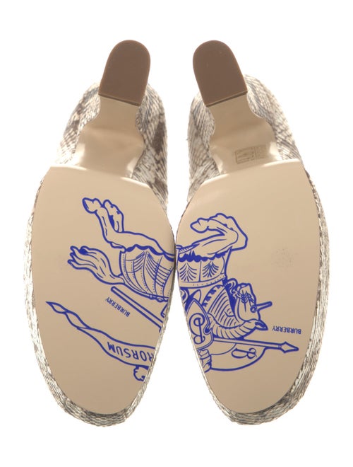 Burberry Embossed Leather Animal Print Pumps