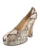 Burberry Embossed Leather Animal Print Pumps