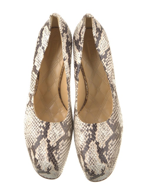 Burberry Embossed Leather Animal Print Pumps