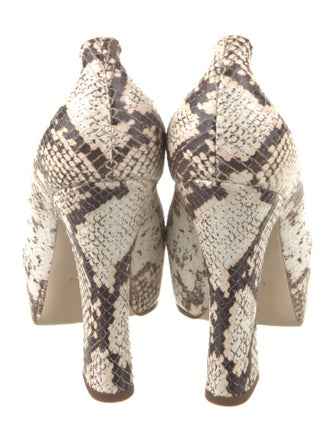 Burberry Embossed Leather Animal Print Pumps
