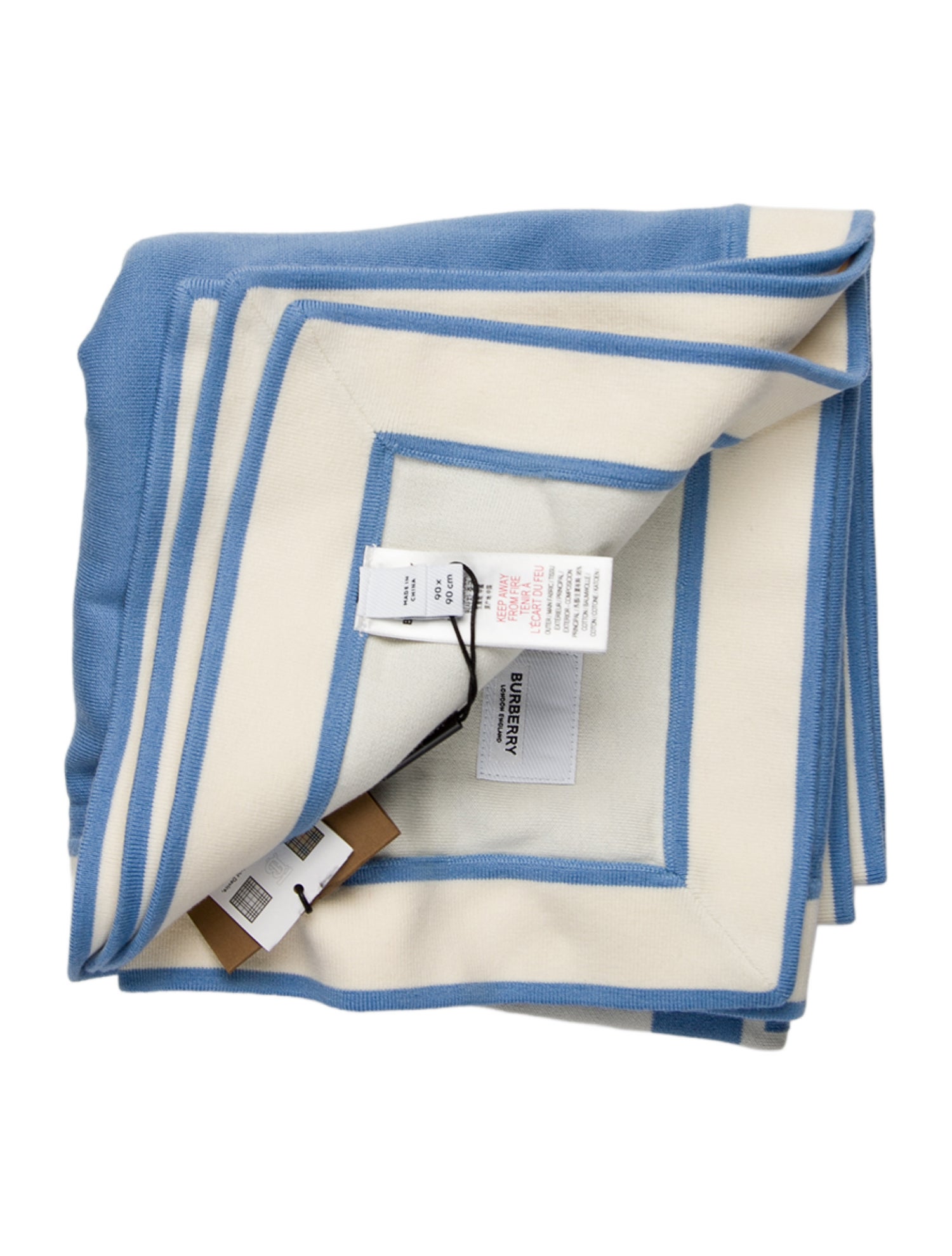 Burberry Grelda Intarsia Teddy Baby Blanket w/ Tags