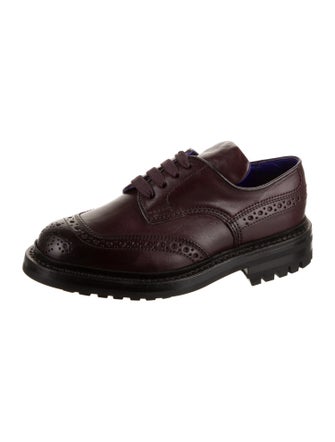 Burberry Leather Lasercut Accents Oxfords