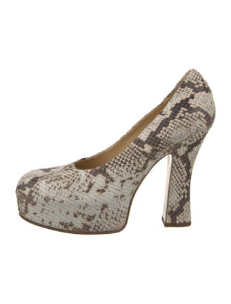 Burberry Snakeskin Animal Print Pumps