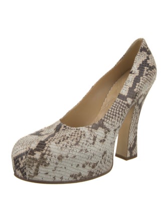 Burberry Snakeskin Animal Print Pumps
