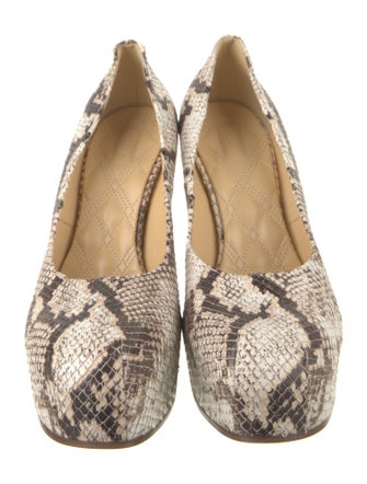 Burberry Snakeskin Animal Print Pumps