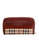 Burberry Suede Printed Continental Wallet