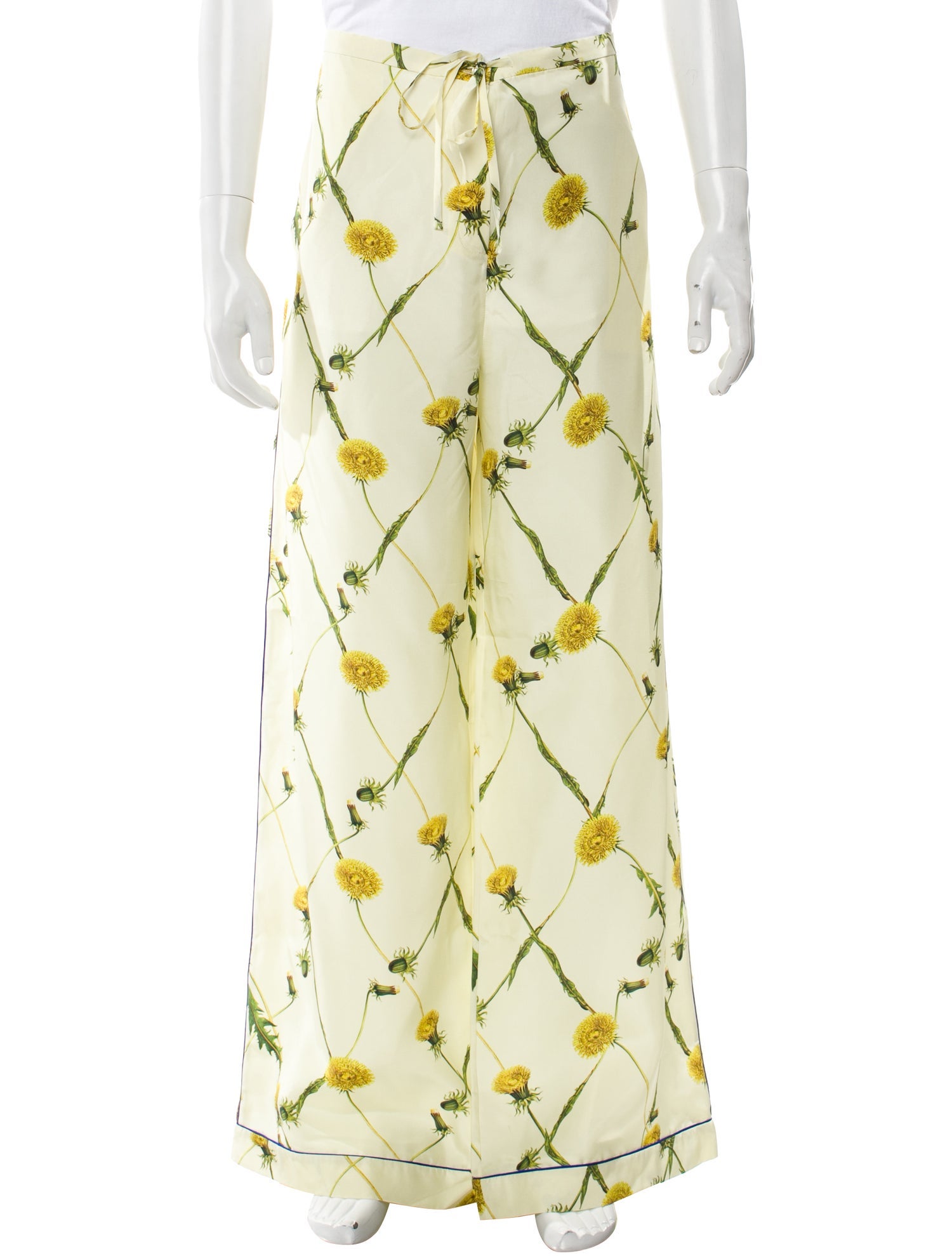 Burberry Silk Wide Leg Pants