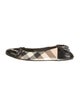 Burberry Nova Check Pattern Patent Leather Ballet Flats