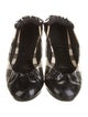 Burberry Nova Check Pattern Patent Leather Ballet Flats