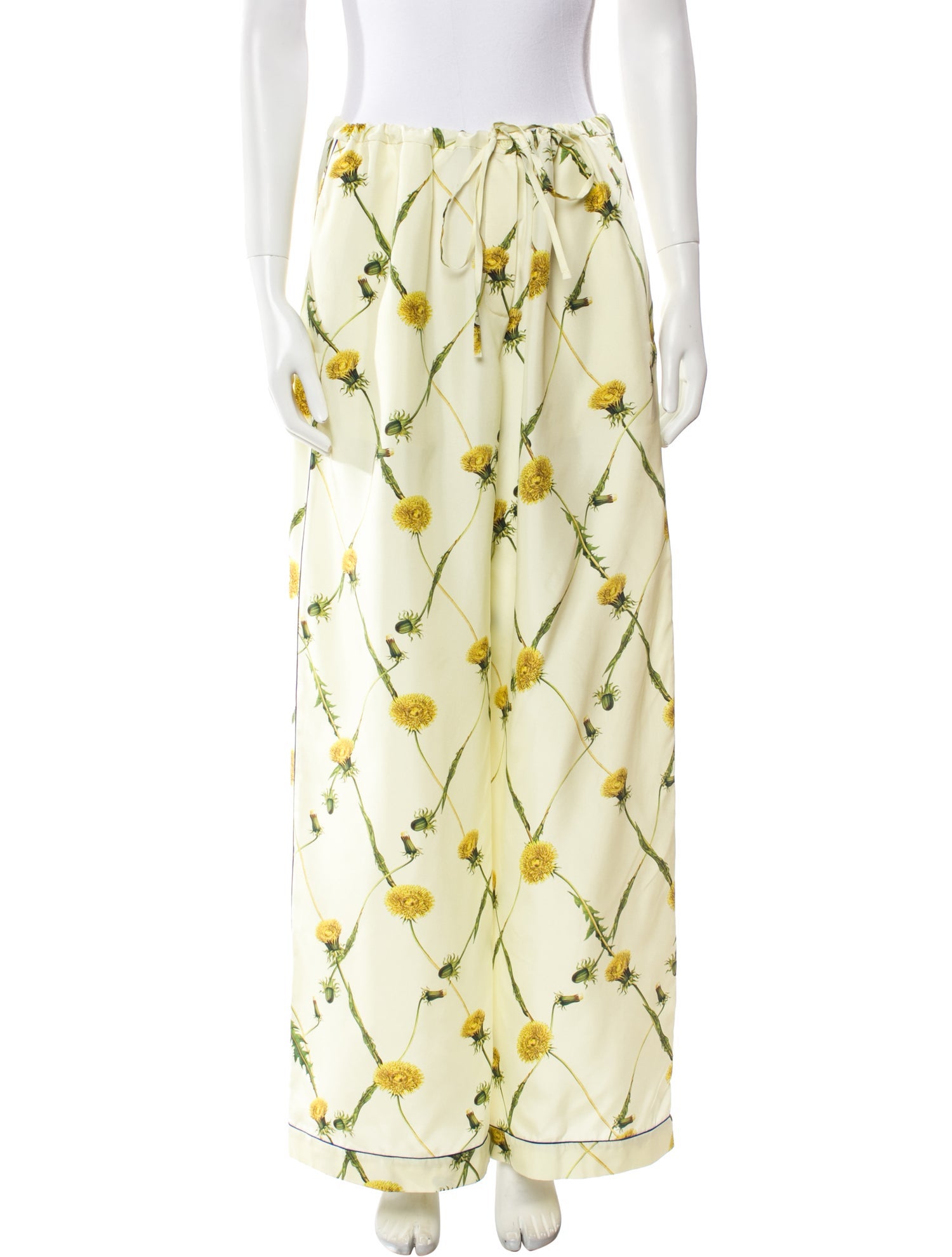 Burberry Silk Wide Leg Pants w/ Tags