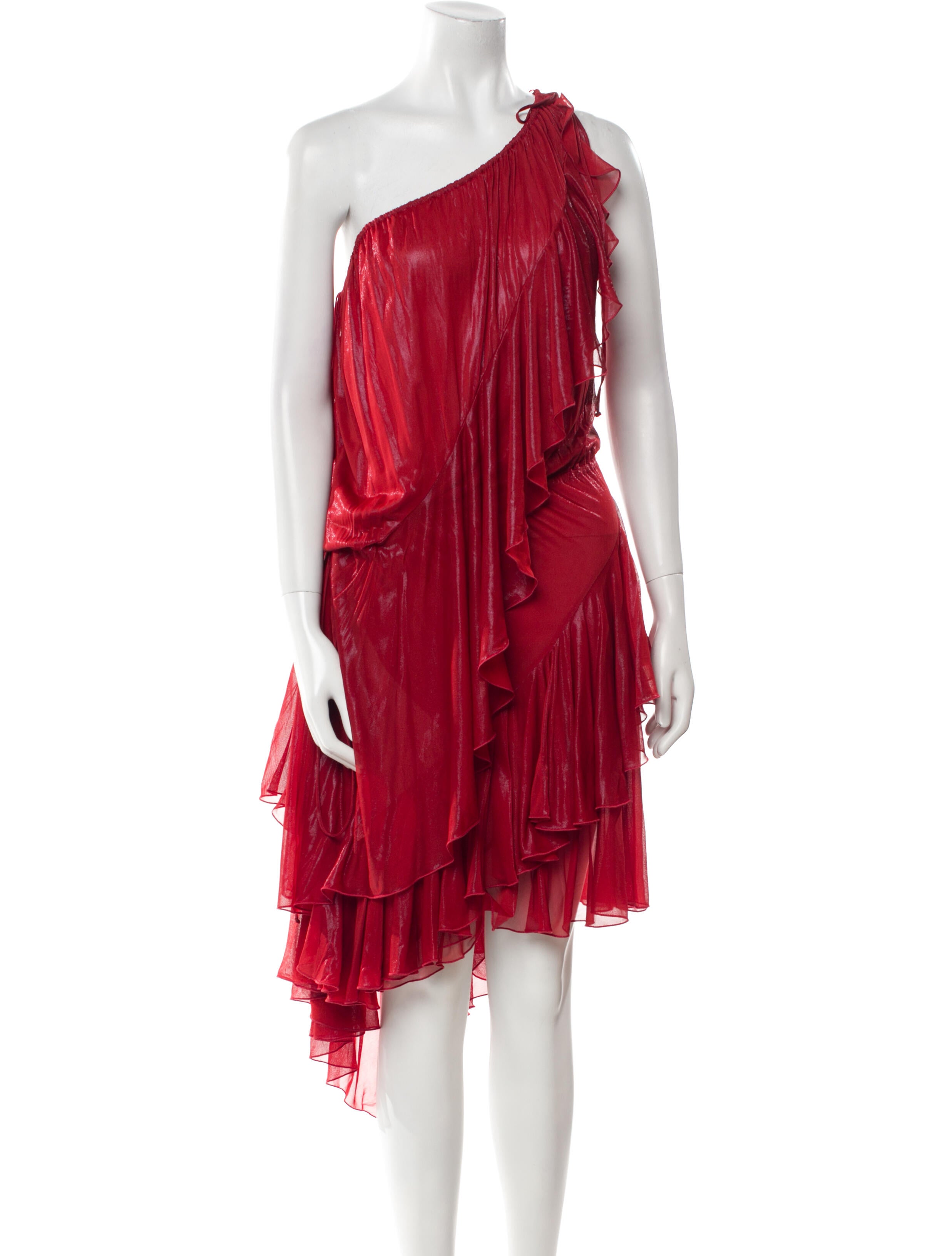 Burberry One-Shoulder Knee-Length Dress w/ Tags